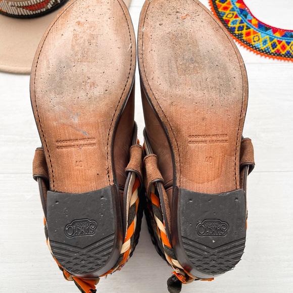 SANCHO Leather Aztec Ankle Boots Size 40/US 9.5-10 - Picture 9 of 17